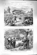 Old Antique Print 1878 Bosnia Insurgents Post Zepce General Philippovich 19th
