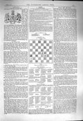 Original Old Antique Print 1878 Ten Pages Chess Moves Illustrated London News