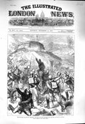 Original Old Antique Print 1878 Austrian Capture Serajevo Siers Yellow Battery