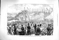 Original Old Antique Print 1878 French Ministers State Harbour Works Boulogne