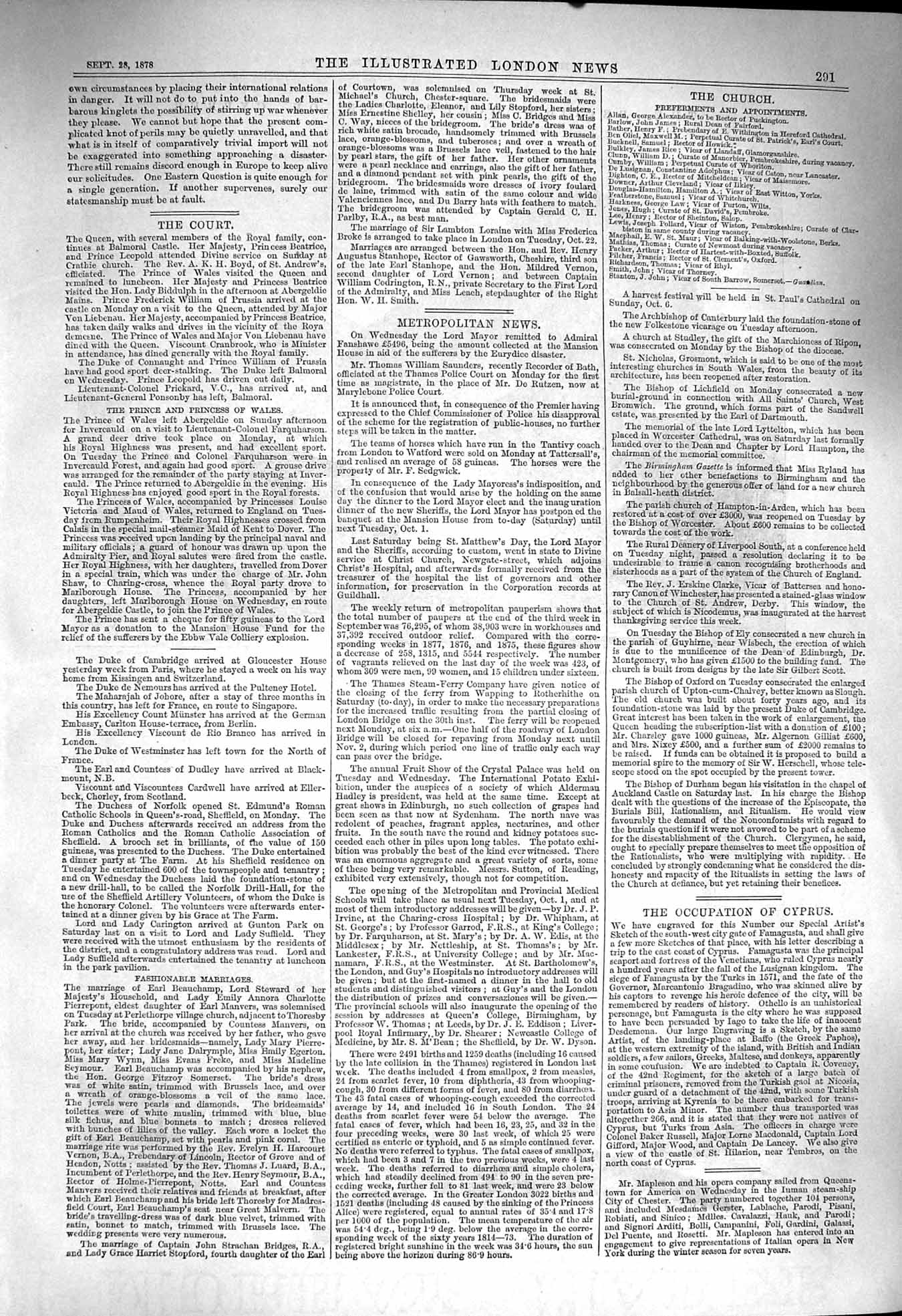 Original Old Antique Print 1878 Cyprus Chateau Hilarion Tembros Gate Famagusta