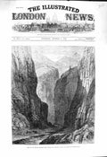 Old Antique Print 1878 Fort Ali Musjid Khyber Pass British Mission Cabul 19th