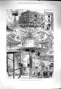 Antique Old Print *4036 1878 Fatal Panic Crush Colosseum Music Hall Liverpool