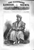 Original Old Antique Print 1878 Nawab Gholam Hussein Khan British Envoy Cabul