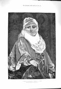 Original Old Antique Print 1878 Portrait Woman Constantinople Gerome Fine Art