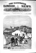 Original Old Antique Print 1878 Camp British Mission Cabul Jumrood Khyber Pass