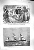 Old Antique Print 1878 Steam Ship Sarmatian Marquis Lorne Islington Sport 19th
