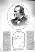Old Antique Print 1878 Mr Samuel Phelps Plan Rassam Excavations Balawat 19th