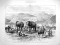 Old Antique Print 1878 Khyber Pass Advance Camp Hurri Singh Ka Bourj War 19th