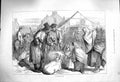 Original Old Antique Print 1878 Irish Pig Fair Ireland Market Animals Victorian