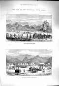Old Antique Print 1878 War Transvaal Africa Fort Weber Sekokuni Oliphant 19th