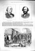 Original Old Antique Print 1878 Alfred Wigan Lewes Afghan War Frederick Haines