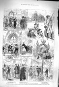 Original Old Antique Print 1878 Marquis Lorne Princess Louise Canada Halifax