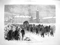 Original Old Antique Print 1878 Funeral Princess Alice Ernest Ludwig Darmstadt