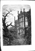 Old Antique Print 1878 Evil Omen Scary House Trees Architecture Fine Art 19th