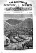 Original Old Antique Print 1879 Afghan War Battle-Field Special Corresp 19th