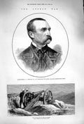 Original Old Antique Print 1879 Afghan War Biddulph Quetta Gun Fort Ali Musjid