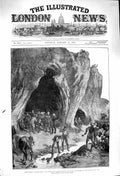 Old Antique Print 1879 Lundi Khana Khyber Pass Cave Samuel Browne Staff 19th