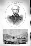 Old Antique Print 1879 Donald Stewart Fort Kipiyanga Khoorum Khyber Pass 19th