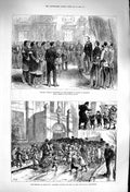 Original Old Antique Print 1879 Mic-Mac Marquis Lorne Halifax Sheffield Bri 19th