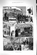 Original Old Antique Print 1879 Distress Sheffield Parish Church Women Victorian