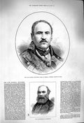 Old Antique Print 1879 Marshal Espartero Duke Vittoria Marquis Tweeddale 19th