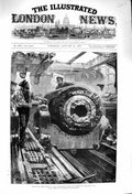 Old Antique Print 1879 Fore-Turret Ship Thunderer Bursting 38-Ton Gun War 19th