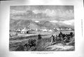 Original Old Antique Print 1879 Afghan War Camp Basawul Cabul River Mountains