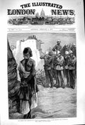 Original Old Antique Print 1879 Afghan War Execution Ghazi Mohammedan Peshawur