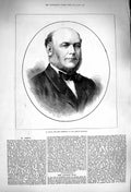 Old Antique Print 1879 Portrait Marshal Grevy President French Republic 19th