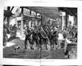 Old Antique Print 1879 Afghan War Ghoorkhas Marching Bazaar Jellalabad 19th
