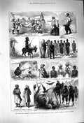 Original Old Antique Print 1879 Afghan War Quetta Candahar Pulley Goorkha 19th