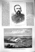 Old Antique Print 1879 Colonel Home Zulu War Colonel Pearson Camp Tugela 19th