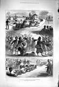 Old Antique Print 1879 Afghan War Military Sports Games Jellalabad Army 19th