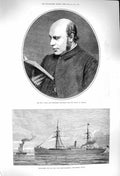 Old Antique Print 1879 Canon Lightfoot Bishop Durham Ship Dublin Castle 19th