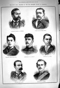 Original Old Antique Print 1879 Zulu War Isandula Pulleine Mostyn Dyer Victorian