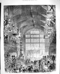 Original Old Antique Print 1879 Wedding Duke Connaught Windsor Bagsshot Louise