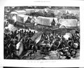 Original Old Antique Print 1879 Zulu War Laager Method Defence Siers F Victorian