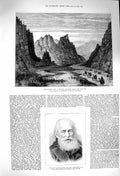 Old Antique Print 1879 Afghan War Bolan Pass Major-General John Woodford 19th