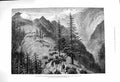 Old Antique Print 1879 Afghan War Storming Spingawai Stockade Mountains 19th