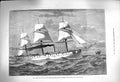 Original Old Antique Print 1879 Ship H.M.S. Comus Steel Corvette Glasgow Navy