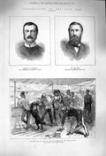 Original Old Antique Print 1879 Zulu War Pearson Dunn Deck Ship Pretoria Natal
