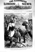 Original Old Antique Print 1879 Afghan War Battle Futtehabad Siers F Victorian