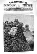 Original Old Antique Print 1879 Zulu War Men H.M.S. Shah Ginghilov Victorian