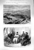 Old Antique Print 1879 Afghan War Gundamuk Yakoob Kahn Wali Kunar River 19th
