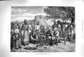 Original Old Antique Print 1879 Afghan Hospitality Siers War Horse Fine Art