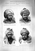 Original Old Antique Print 1879 Afghan Arbab Ahmad Kahn Mahomed Sayud Uslum War