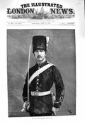Original Old Antique Print 1879 Portrait Prince Imperial War Uniform Victorian