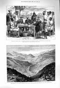 Old Antique Print 1879 War Africa Moodie Ladysmith Afghan Gundamuk Hill 19th