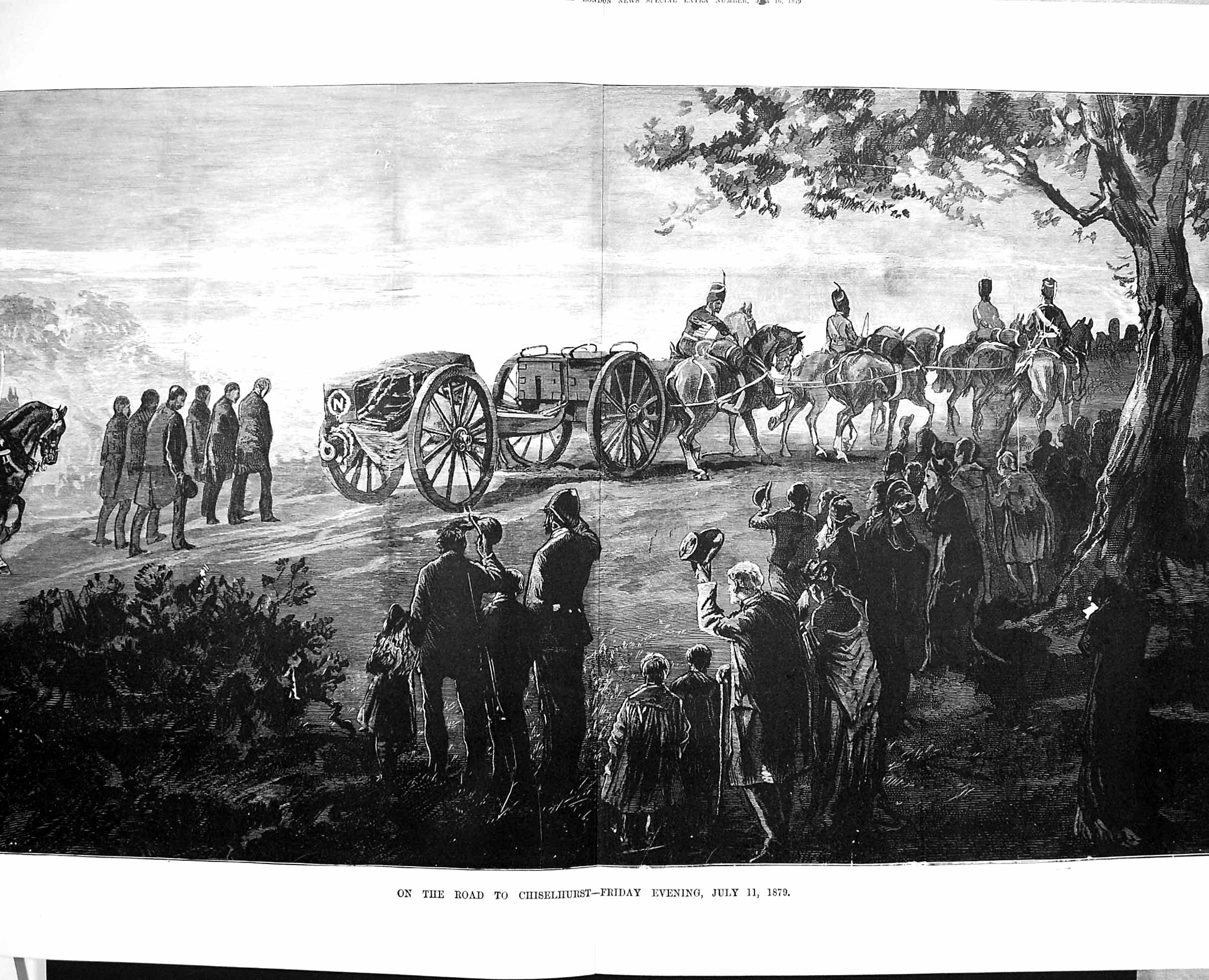 Original Old Antique Print 1879 Chiselhurst Prince Imperial Memorial Z Victorian